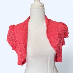 ❤️Scala Coral Lace Shrug/bolero❤️